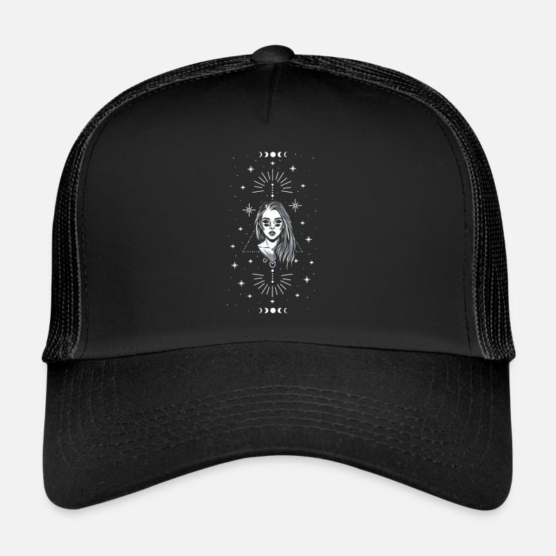 Occult Tarot Card Satanic - Trucker Cap - Schwarz/Schwarz