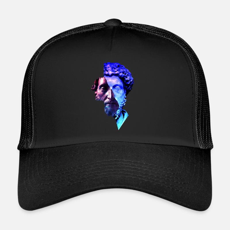 Stoïcisme Marc aurèle Univers violet Artwork Casquette trucker 