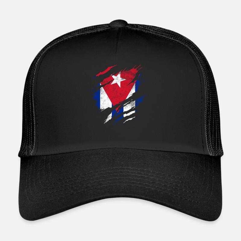 Cuba déchiré drapeau Casquette trucker 
