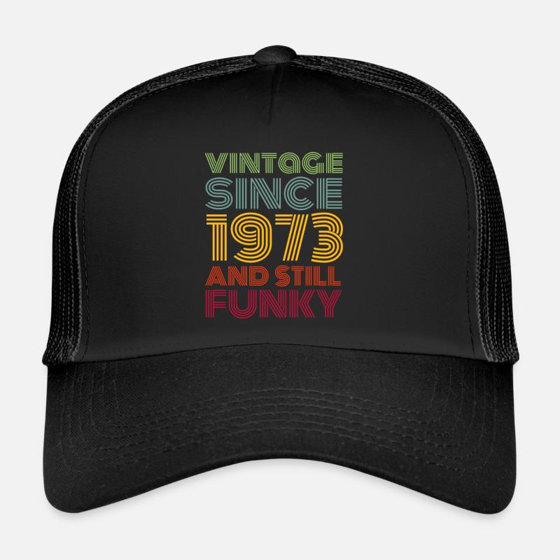 Millésime 1973 - Casquette trucker  - noir/noir