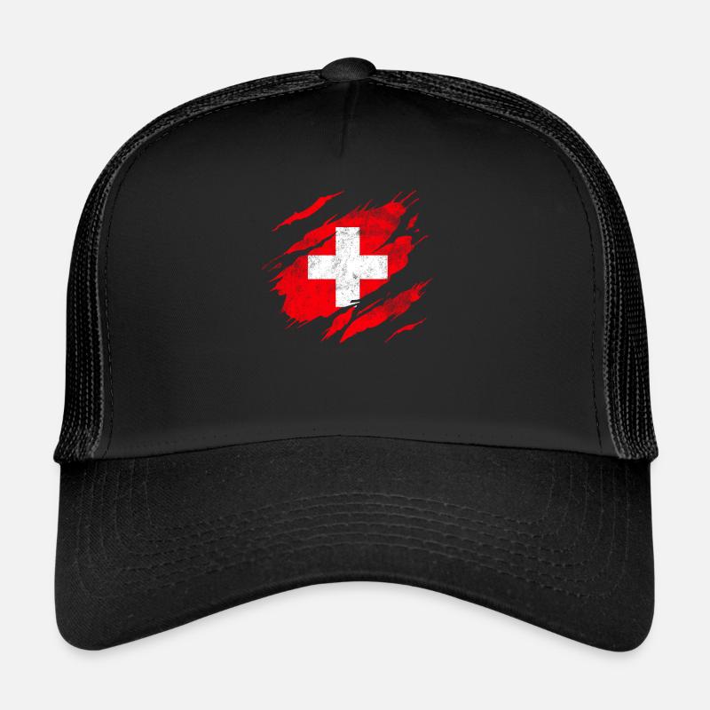 Drapeau suisse Casquette trucker 