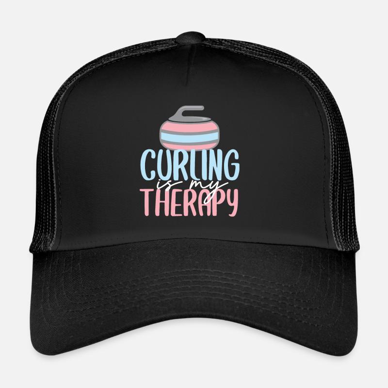 curling wintersport eis sport geschenk Trucker Cap