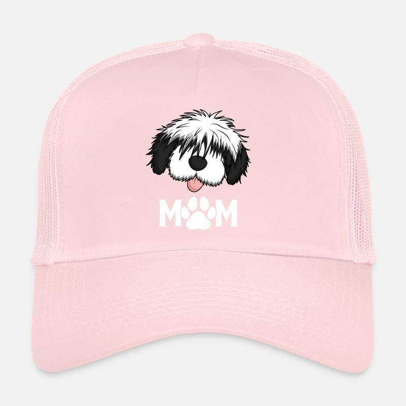 Bobtail-Poodle mère de chien de race mixte Casquette trucker 