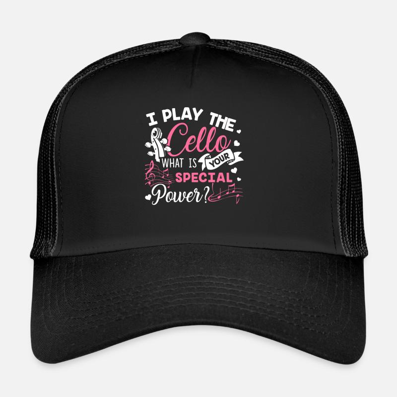 Cello Ich spiele das Cello - Trucker Cap - Schwarz/Schwarz