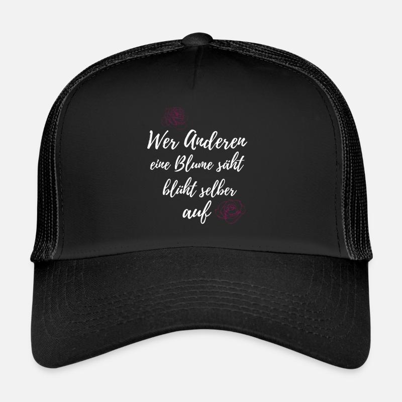 Florist Floristin Blumen - Trucker Cap - Schwarz/Schwarz