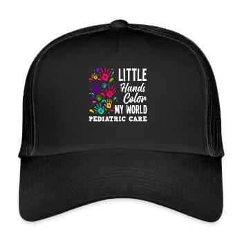Infirmière infirmière pédiatrique - Casquette trucker  - noir/noir - Devant