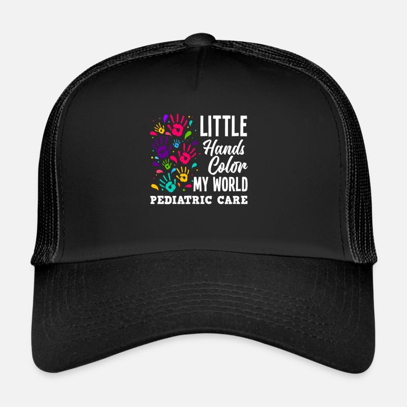 Kinderkrankenschwester Kinderkrankenpflegerin - Trucker Cap - Schwarz/Schwarz