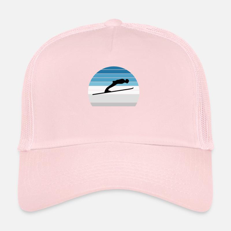 Ski Jumping Ski Jumper Retro Gift Trucker Cap