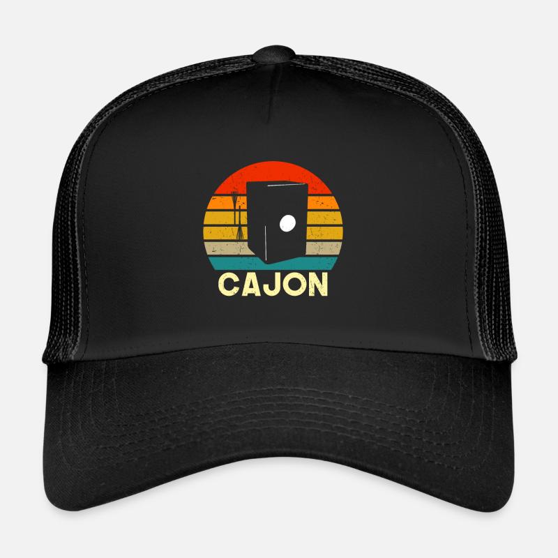 cajon vintage instrument - Trucker Cap - Schwarz/Schwarz