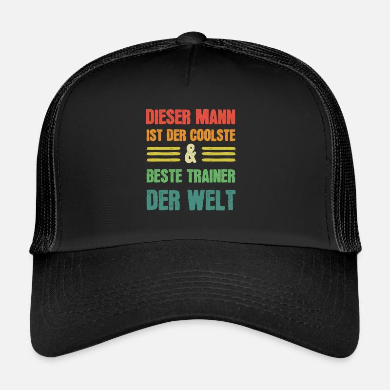 Coolster & Bester Trainer der Welt - Trucker Cap - Schwarz/Schwarz