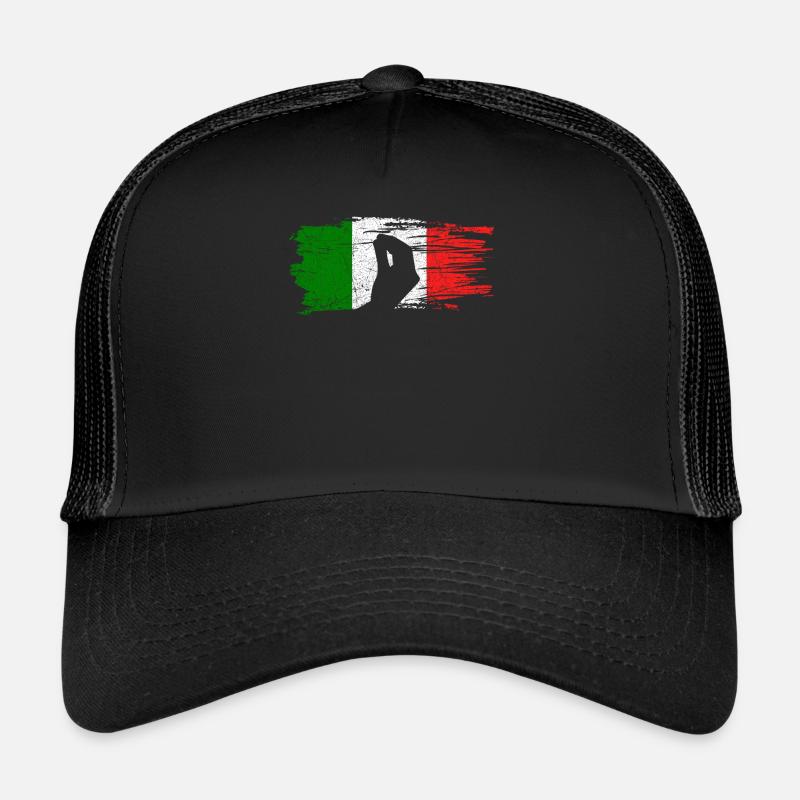 Geste de la main italienne drapeau Capisci Italie Casquette trucker 
