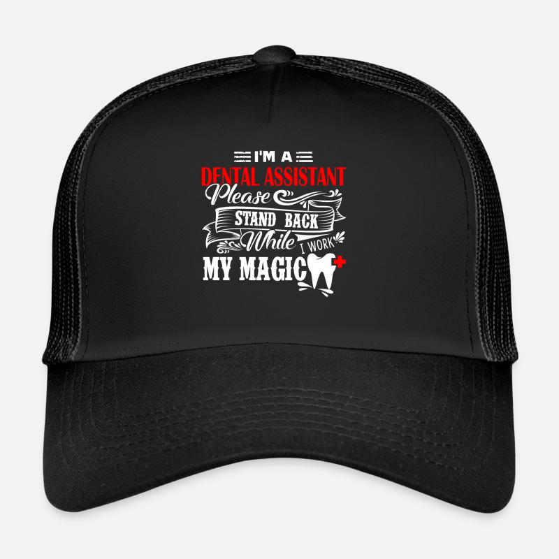 Assistant dentaire Je suis un assistant dentaire - Casquette trucker  - noir/noir