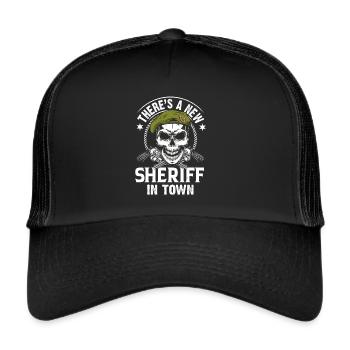 Sheriff town revolver pistol brand - Trucker Cap - black/black - Front