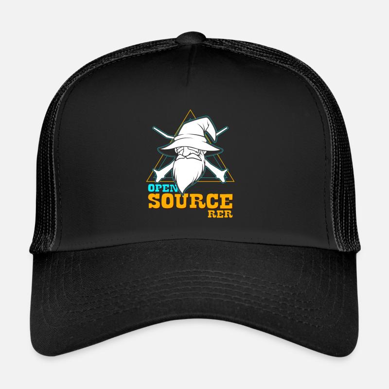 Open Source - Trucker Cap - Schwarz/Schwarz