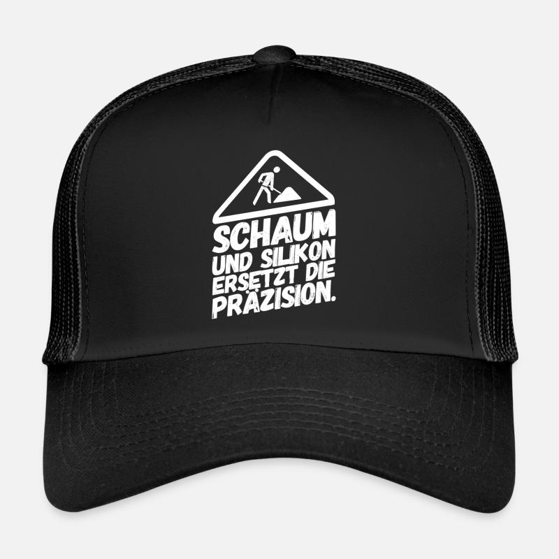 Bauarbeiter Baustelle Silikon - Trucker Cap - Schwarz/Schwarz