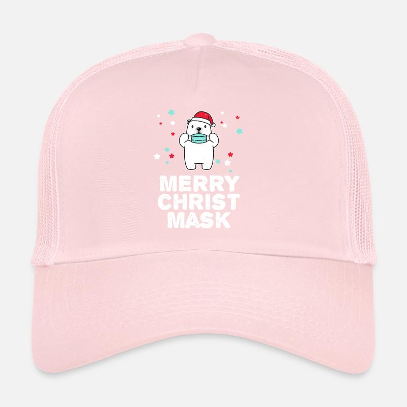 Weihnachten Merry Christmask Eisbär Gesichtsmaske Trucker Cap