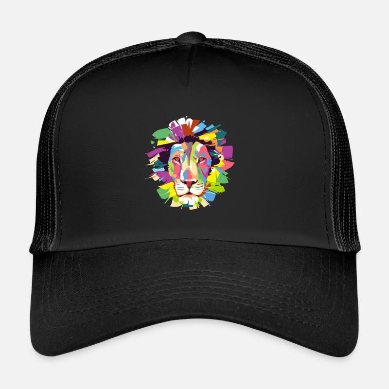 Löwe Positiv Farbig - Trucker Cap - Schwarz/Schwarz