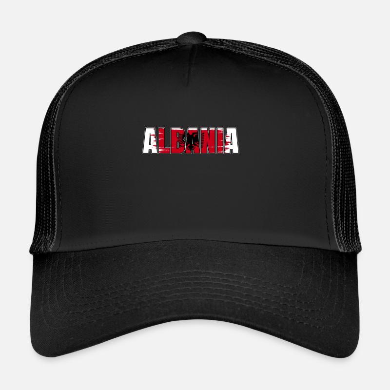 Albanien - Trucker Cap - Schwarz/Schwarz