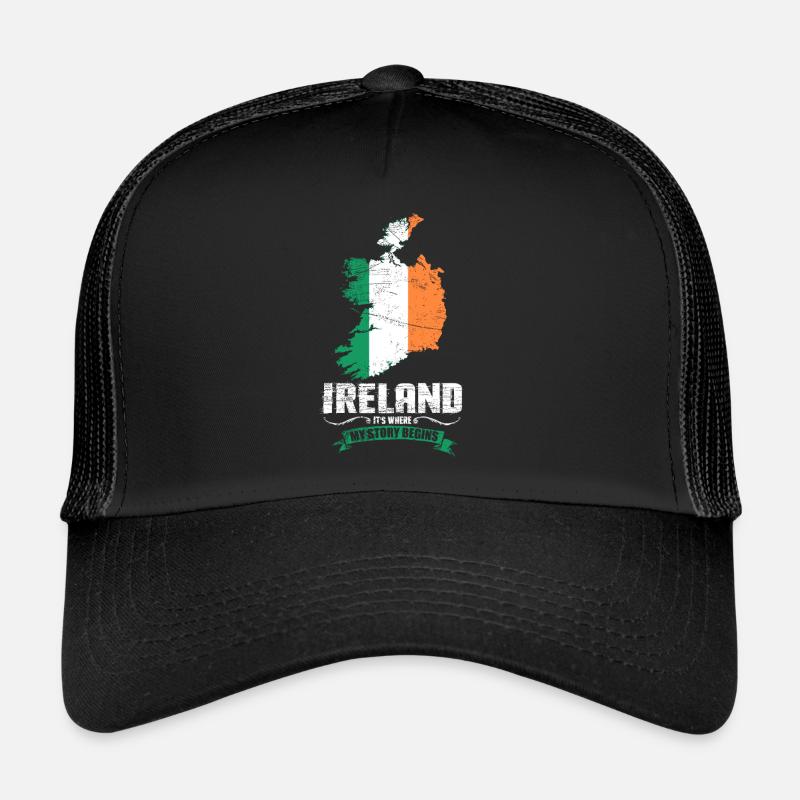 Irlande - Casquette trucker - noir/noir