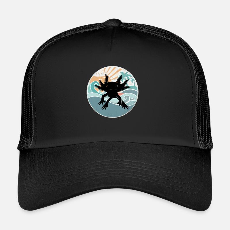 Axolotl Retro Strand Design Lustig Trucker Cap