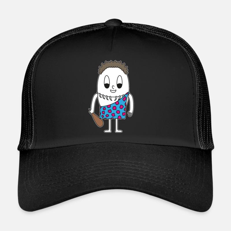 Stone Age Man Egg Trucker Cap