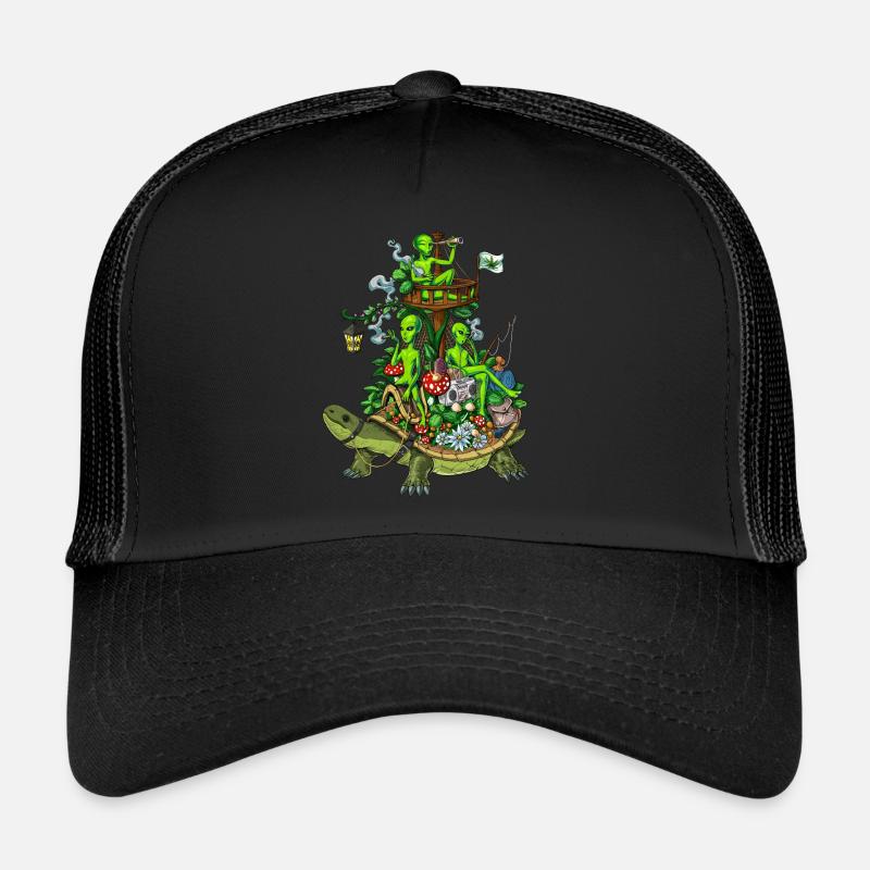 Voyage extraterrestre psychédélique Casquette trucker 
