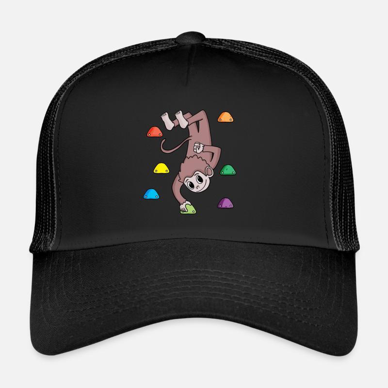 Singe sur le mur d'escalade - escalade - cadeau Casquette trucker 