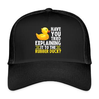 Debug Duck Debugging Rubber Duck - Trucker Cap - black/black - Front