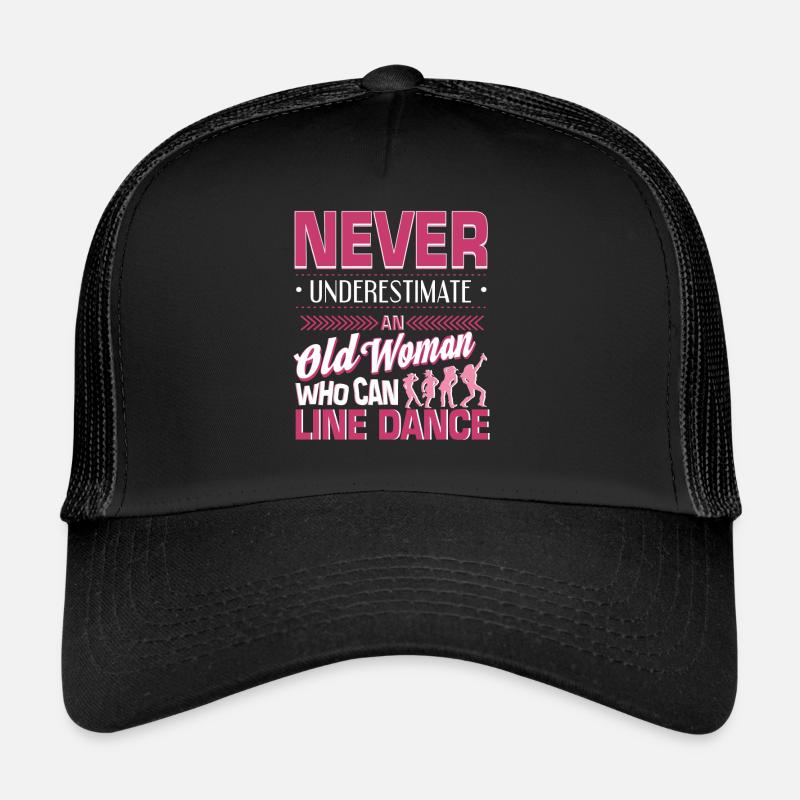 Linedance Western Riverdance Danser idée cadeau - Casquette trucker  - noir/noir