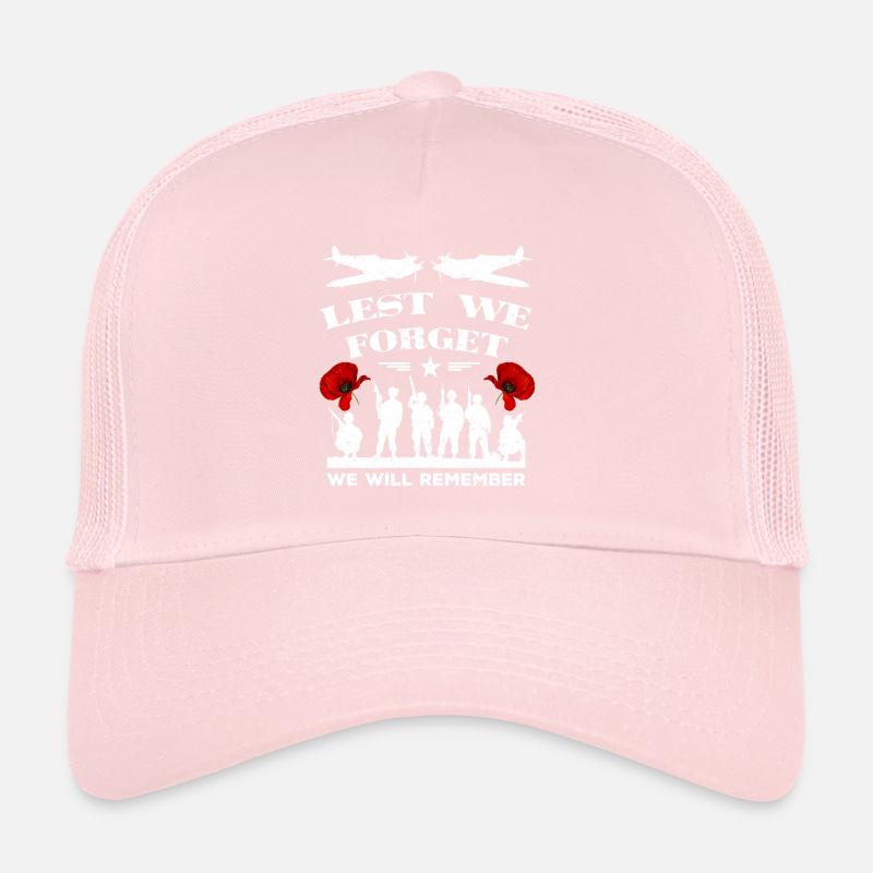 Read We Forget Spitfire British Legion Veteran Trucker Cap