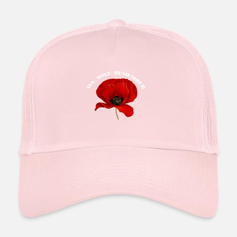 Veterans Poppy Remember The Fallen Remembrance Day Trucker Cap