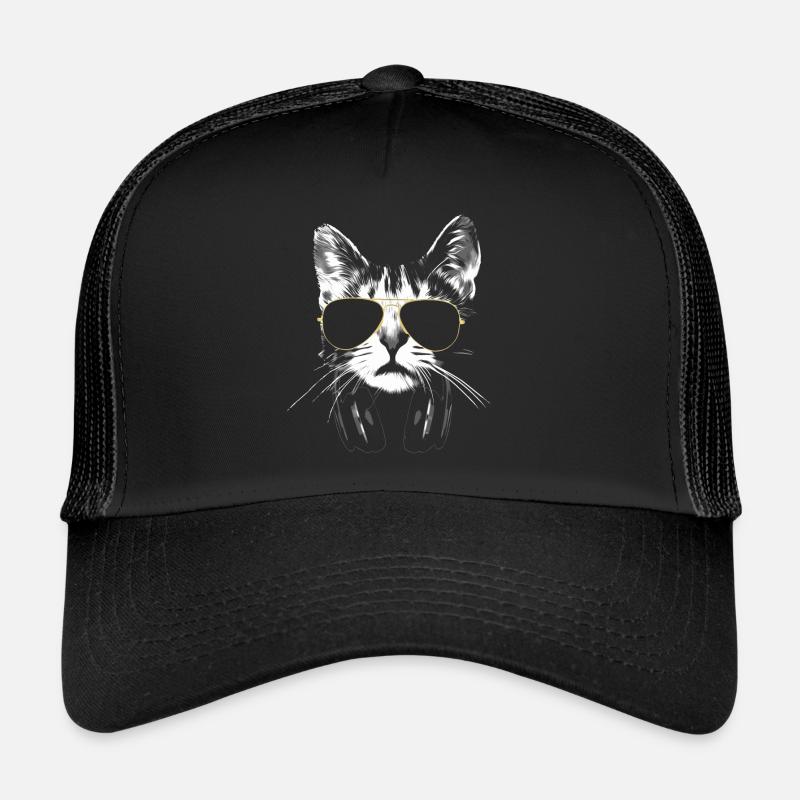 Dj White Cat Casquette trucker 