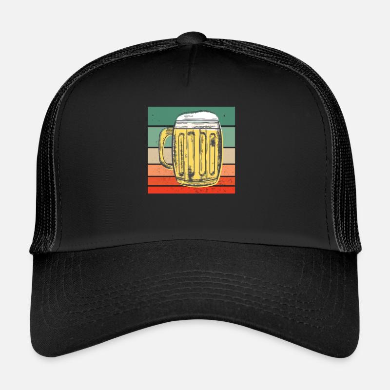 Vintage Retro Bier Glas Trucker Cap