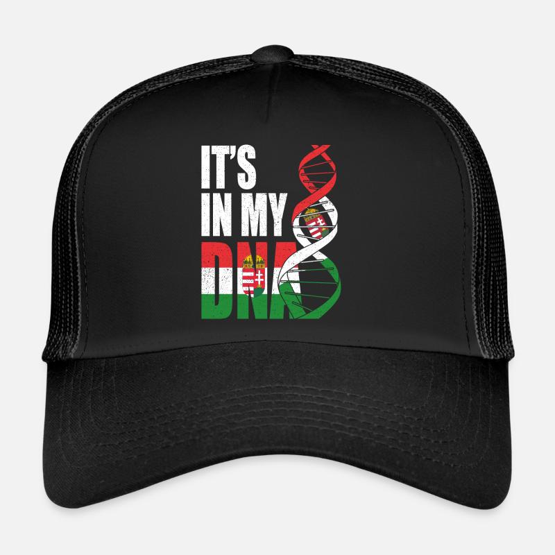Hongrie ADN disant drapeau hongrois Casquette trucker 