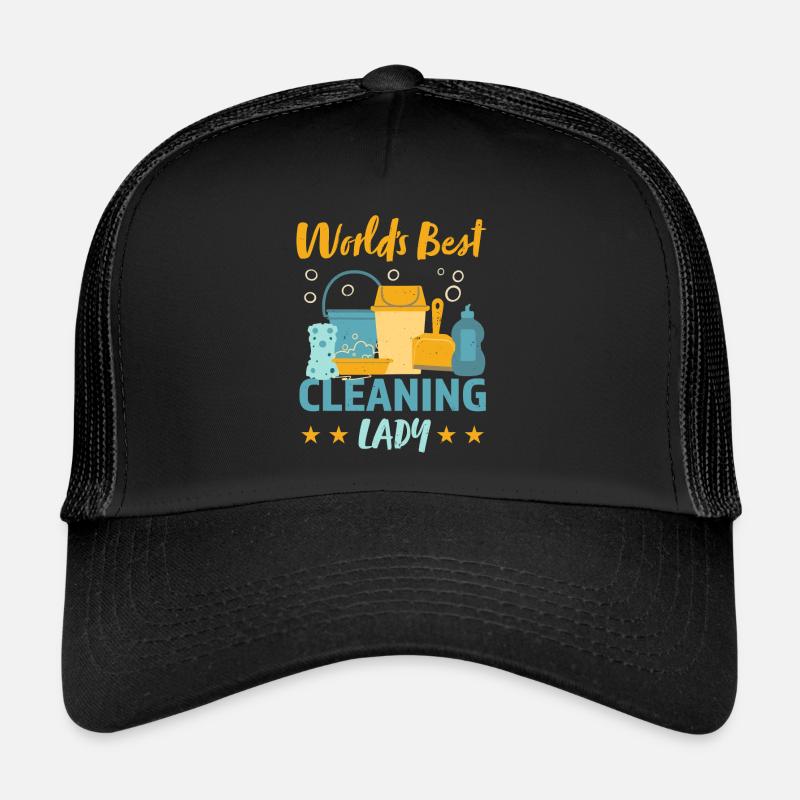 Best Cleaning Lady Housekeeping Gift - Trucker Cap - black/black
