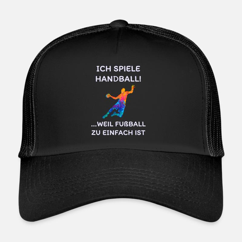 Handball Spruch - Trucker Cap - Schwarz/Schwarz