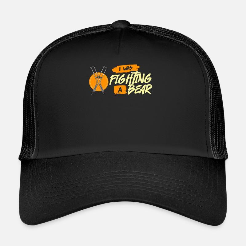 Jambe cassée os cassé fracture de la jambe cassée Casquette trucker 