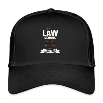 Étudiant en droit en droit - Casquette trucker  - noir/noir - Devant