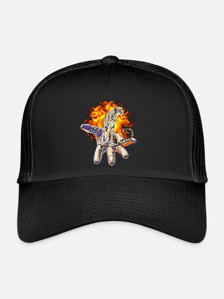 guépard - Casquette trucker  - noir/noir - Devant