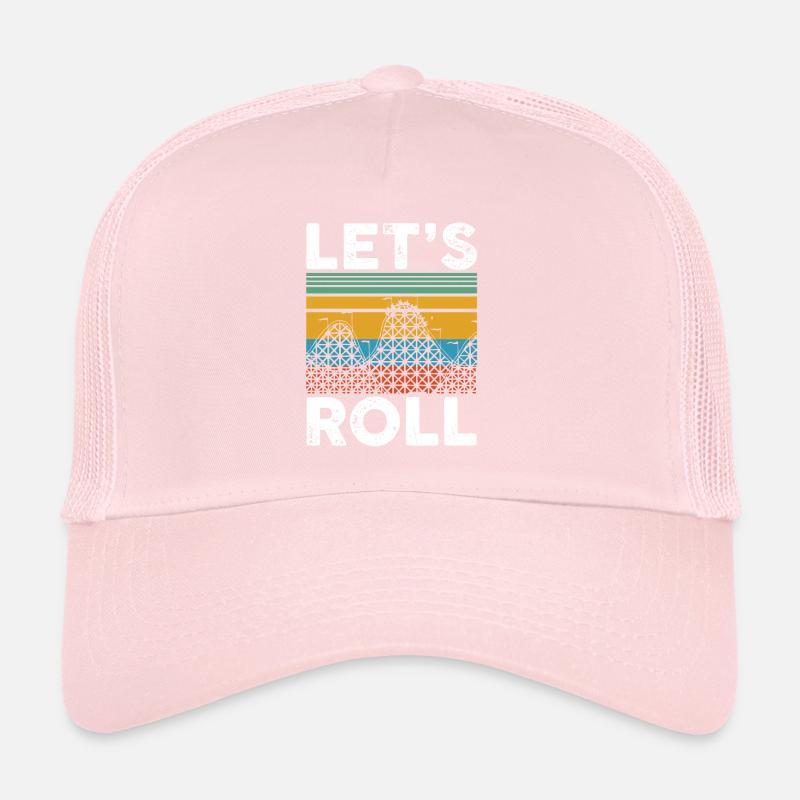 Roller Coaster Lets Roll Thrillseeker Amusement Casquette trucker 