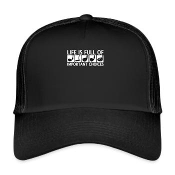 Golf Life Is Full Of Important Choices Golfers - Trucker Cap - black/black - Front