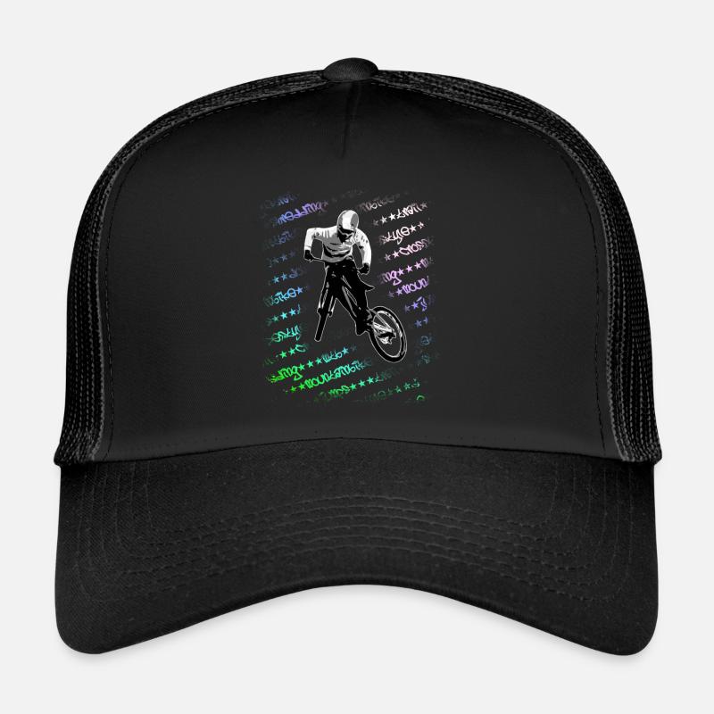 Mountainbike cool downhill Sprung graffiti bunt Trucker Cap