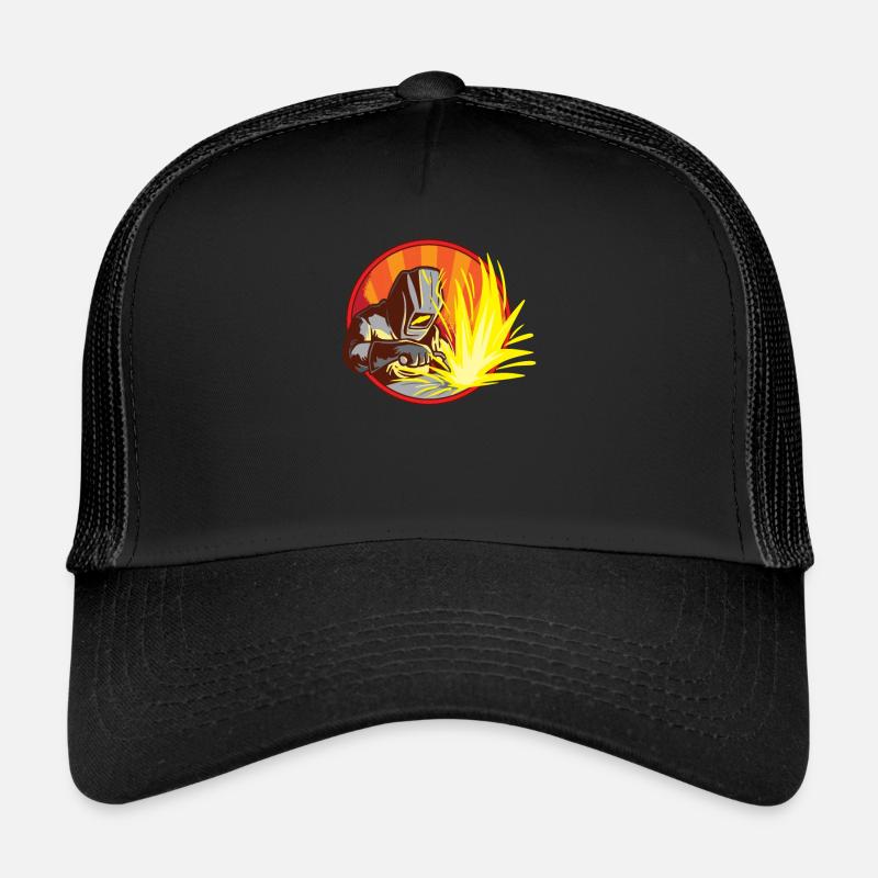 Welder At Work - Funny Iron Welding Worker Gift Trucker Cap