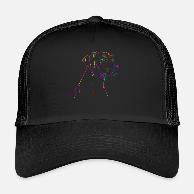 Rhodesian Ridgeback Farben - Trucker Cap - Schwarz/Schwarz