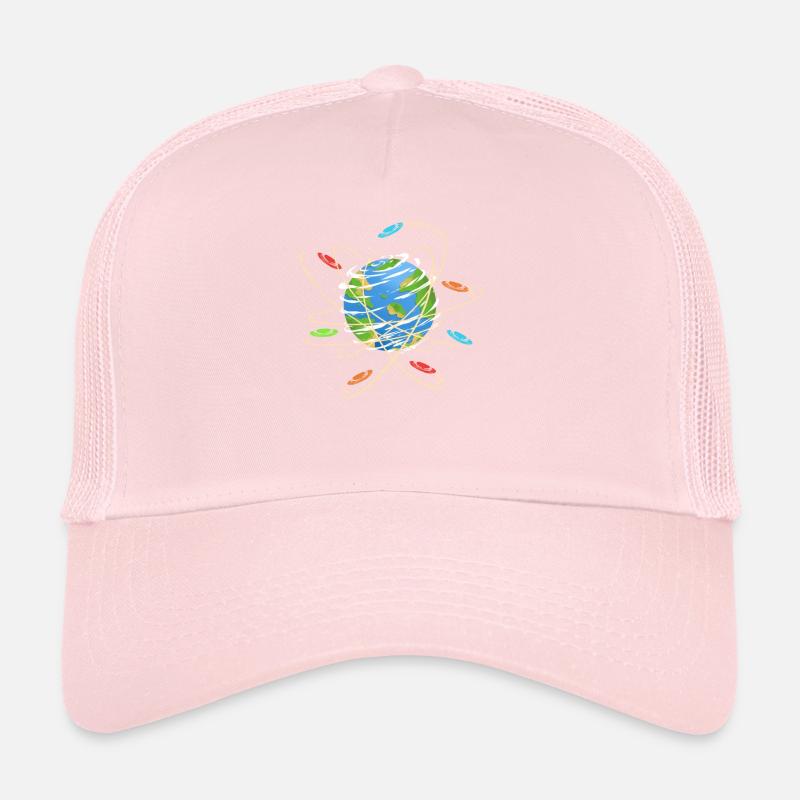 Disc Golf Earth Planet Space Design & Gift Trucker Cap