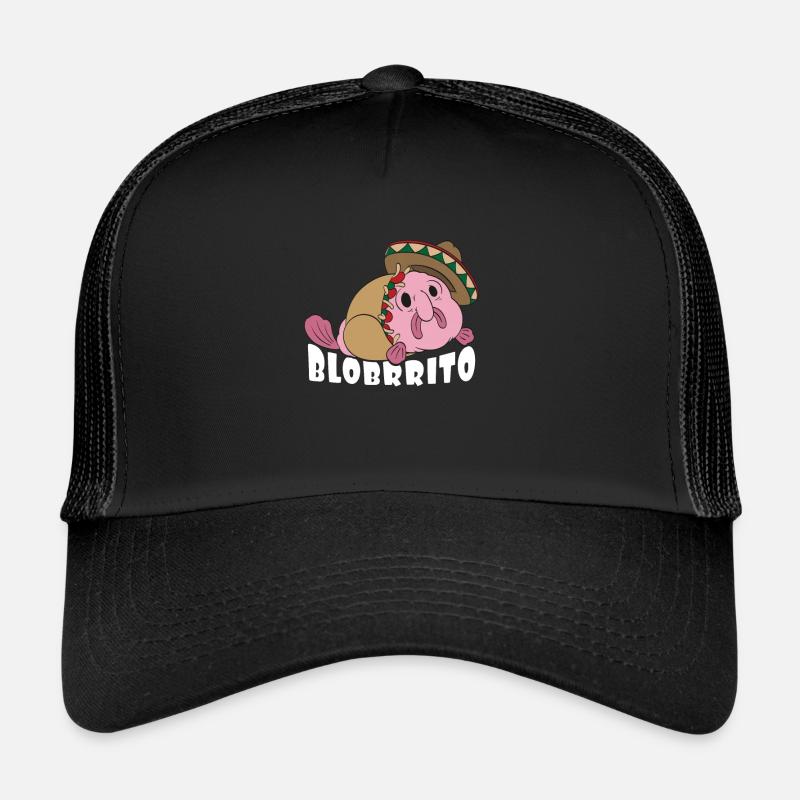 Blobfish Mexico Burrito Mexican Food Fish Trucker Cap