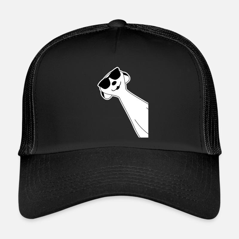 Erdmännchen lustig mit Sonnenbrille - Trucker Cap - Schwarz/Schwarz