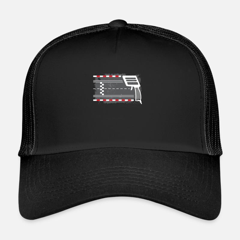 Slotcar Autorennbahn - Trucker Cap - Schwarz/Schwarz
