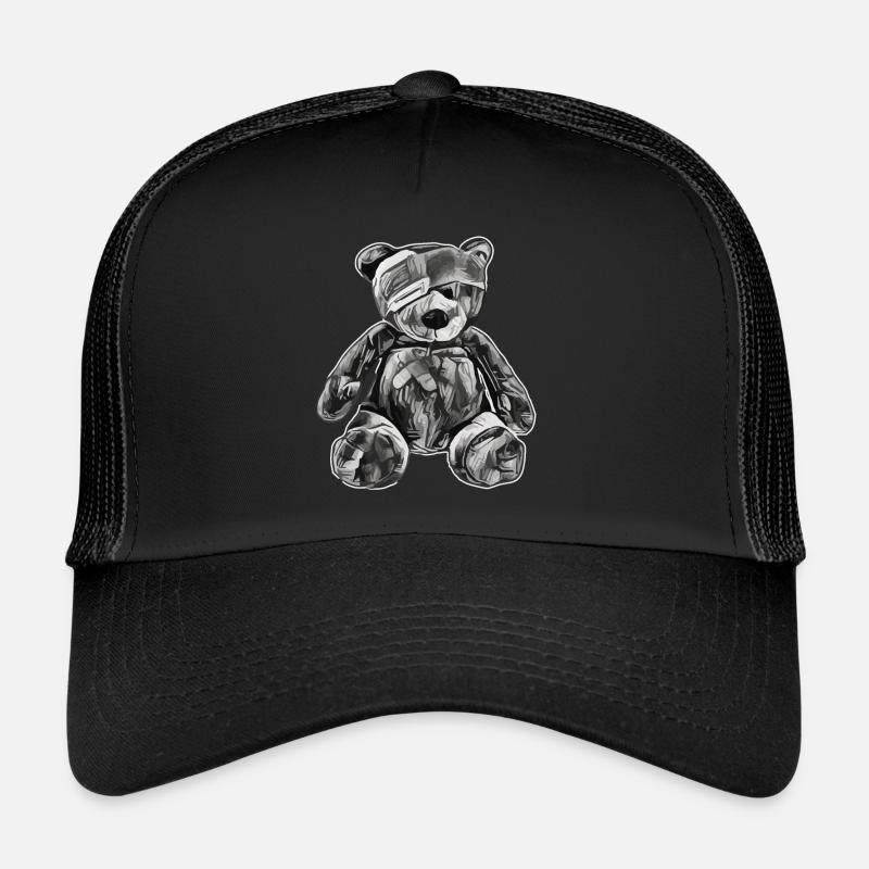 Toy teddy bear with an eye patch Trucker Cap