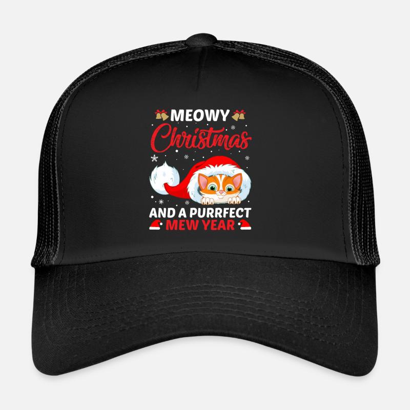 Joyeux Chat de Noël Casquette trucker 